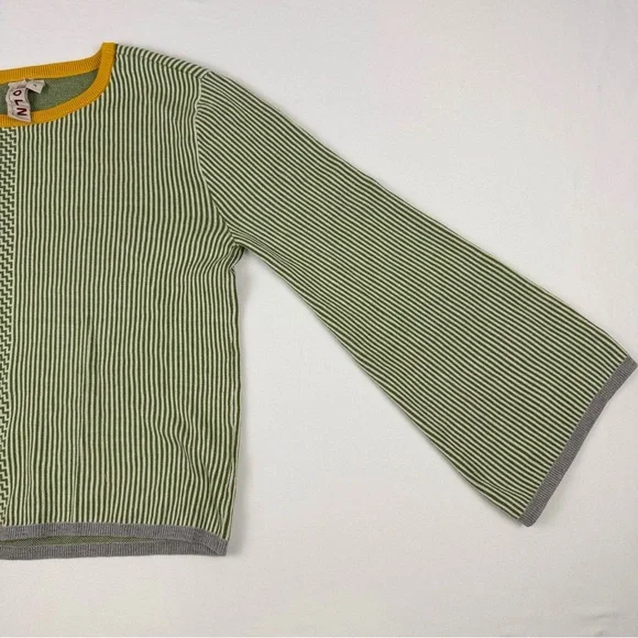 Anthropologie x Dolan Left Coast Sierra Green Lounge Set Top Striped Knit XS EUC - Picture 11 of 13
